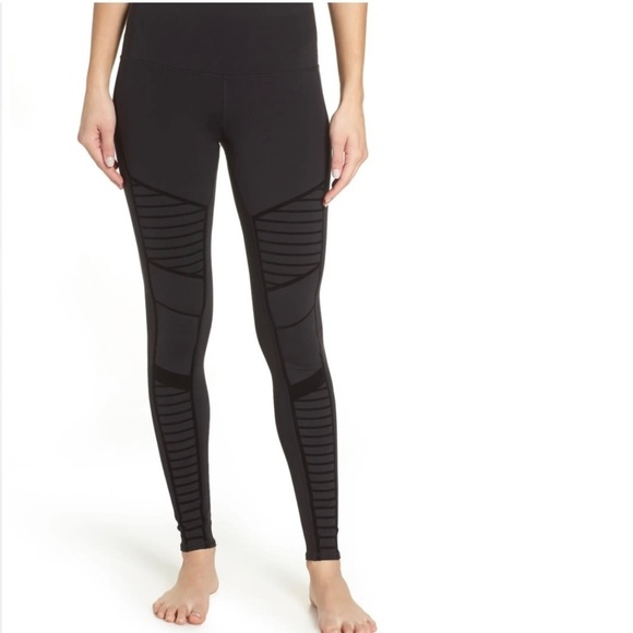 ALO yoga Flocked High-Waist Moto Leggings - Picture 11 of 12